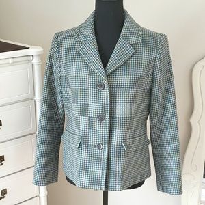 Vintage Pendleton Houndstooth Wool Blazer petite 12